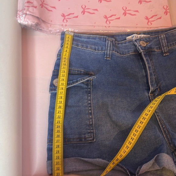 Women's Blue Denim Shorts - Picture 5 of 6